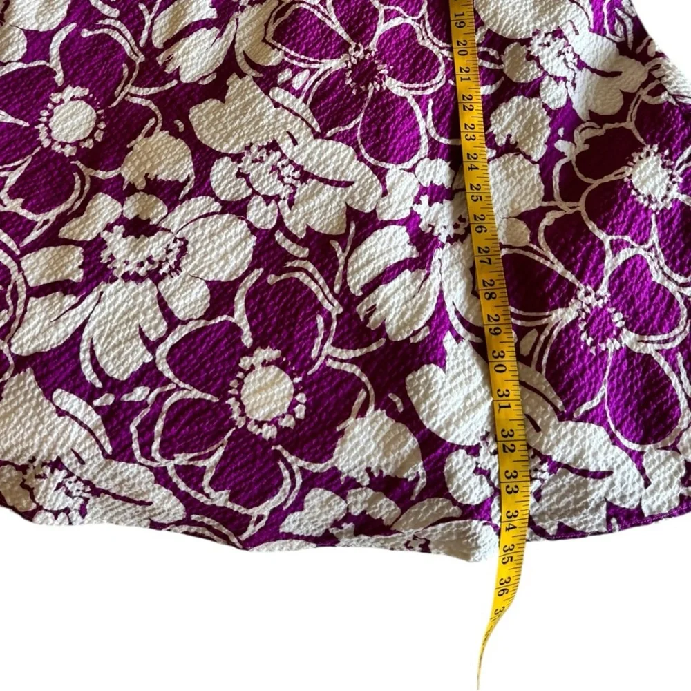J.Crew Strapless Floral Matelassé Fit & Flare Dress - Purple & White Size 6 - Picture 10 of 10